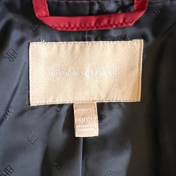 Banana Republic Indigo Blazer Gold Crest Buttons Petite 00P - Picture 7 of 10